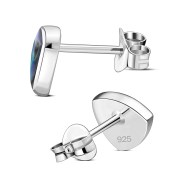 Abalone Reuleaux Triangle Silver Earrings, e390st